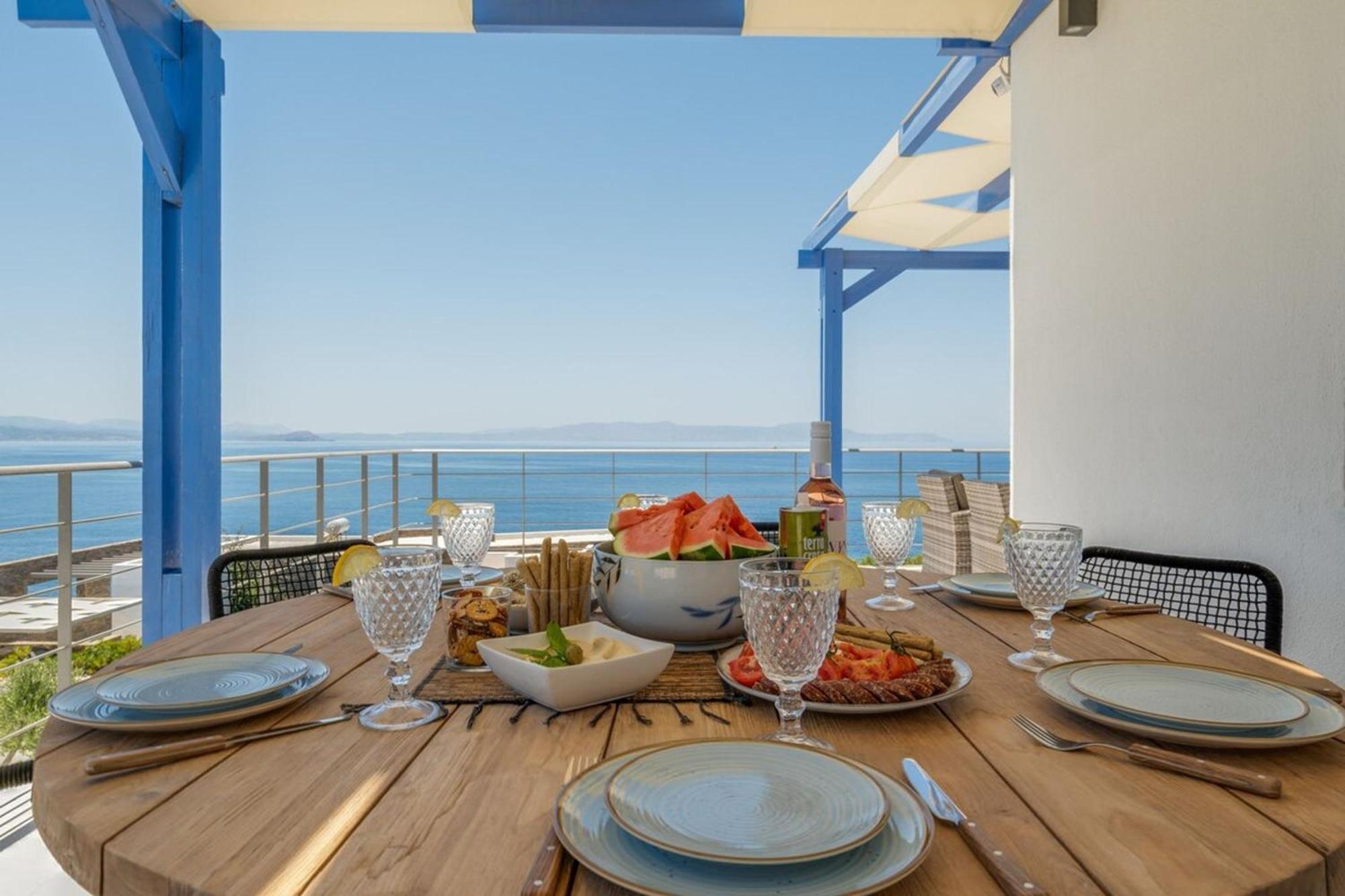 Villa Hemera Ocean View Private Heated Pool Chorafakia Dış mekan fotoğraf