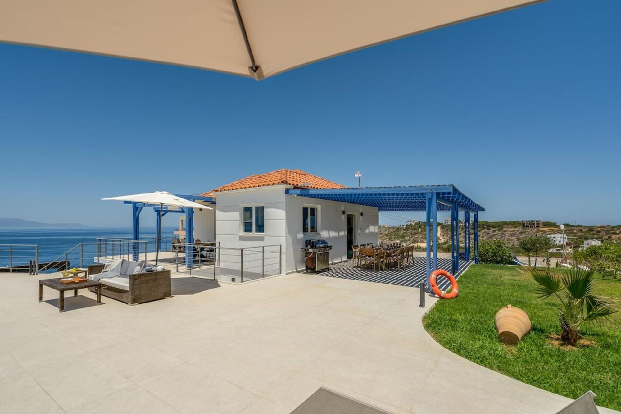Villa Hemera Ocean View Private Heated Pool Chorafakia Dış mekan fotoğraf