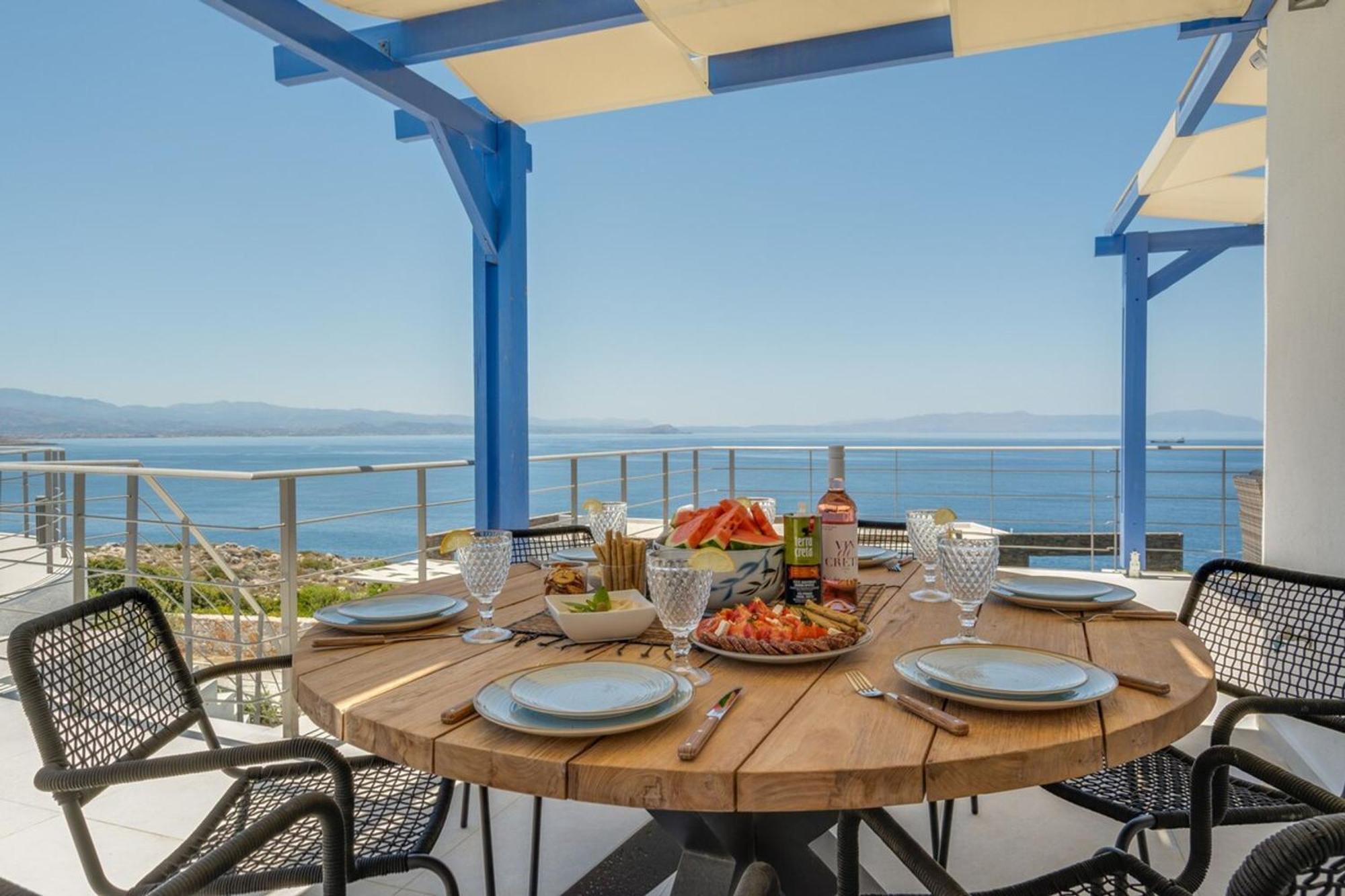 Villa Hemera Ocean View Private Heated Pool Chorafakia Dış mekan fotoğraf