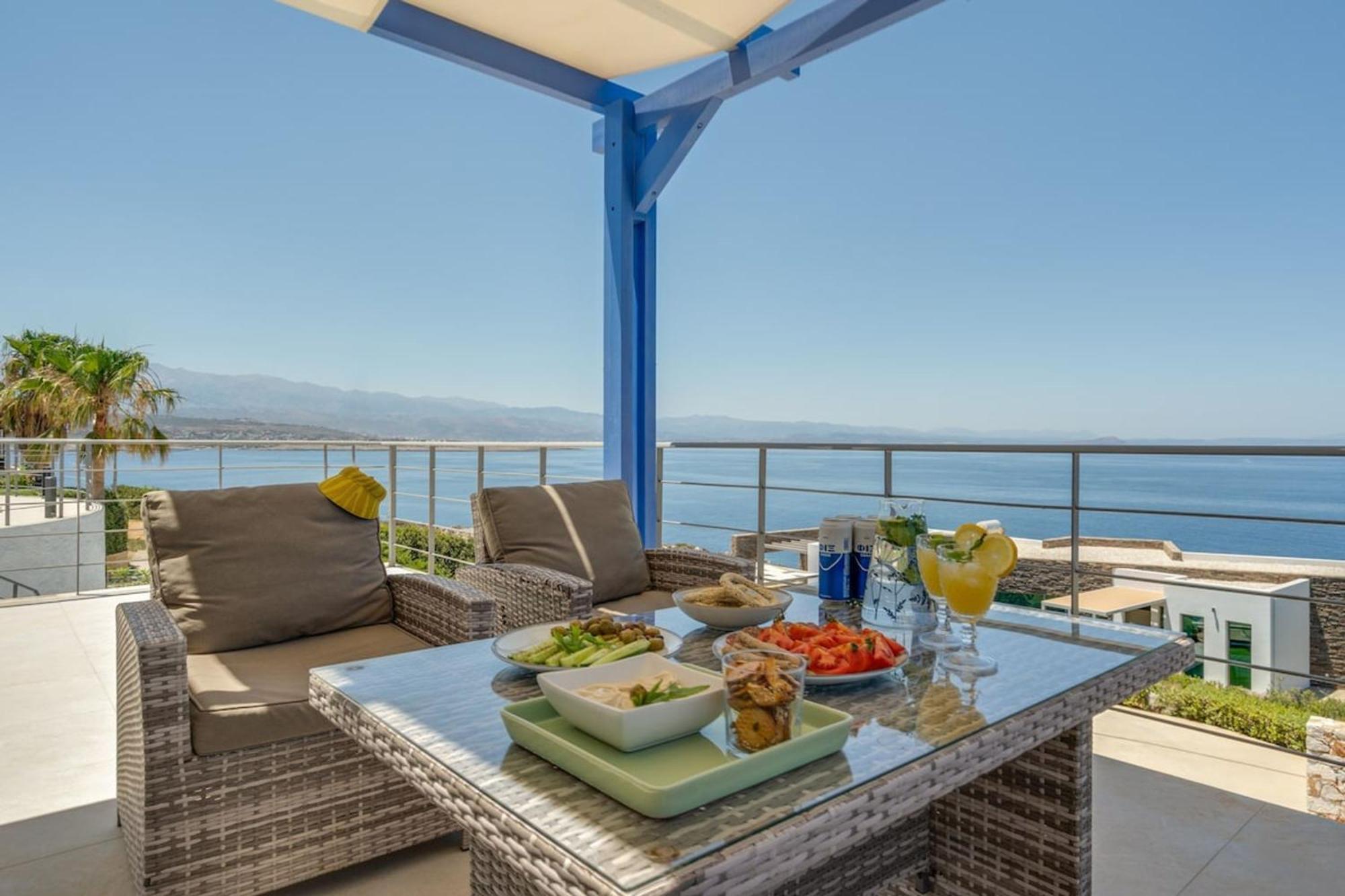 Villa Hemera Ocean View Private Heated Pool Chorafakia Dış mekan fotoğraf