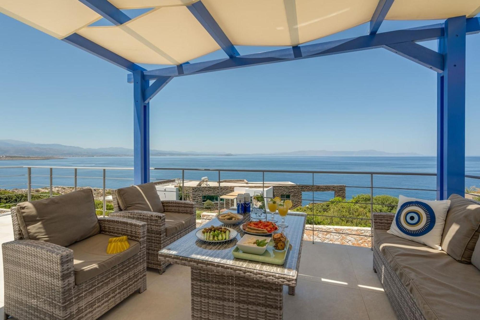 Villa Hemera Ocean View Private Heated Pool Chorafakia Dış mekan fotoğraf