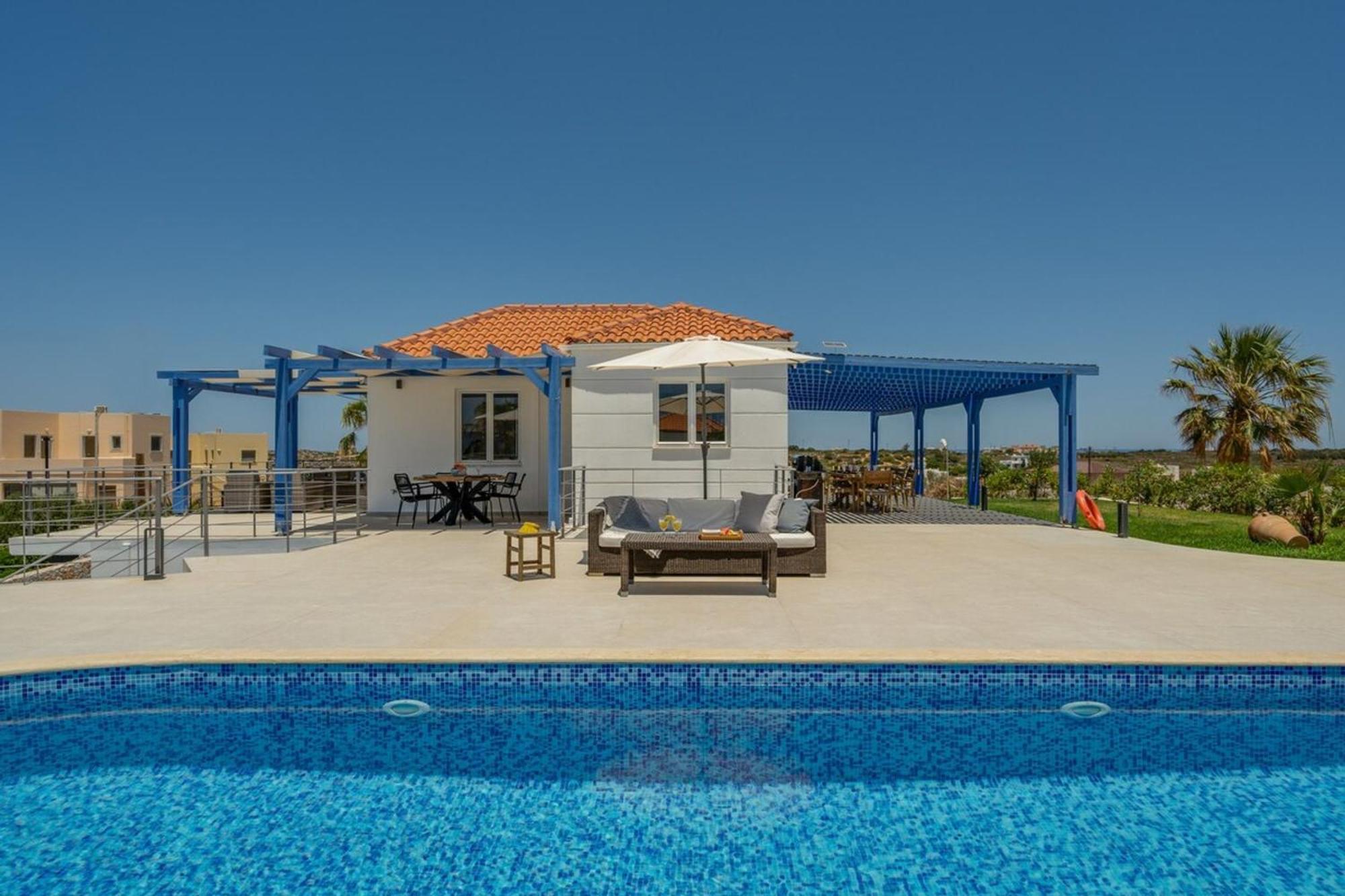 Villa Hemera Ocean View Private Heated Pool Chorafakia Dış mekan fotoğraf