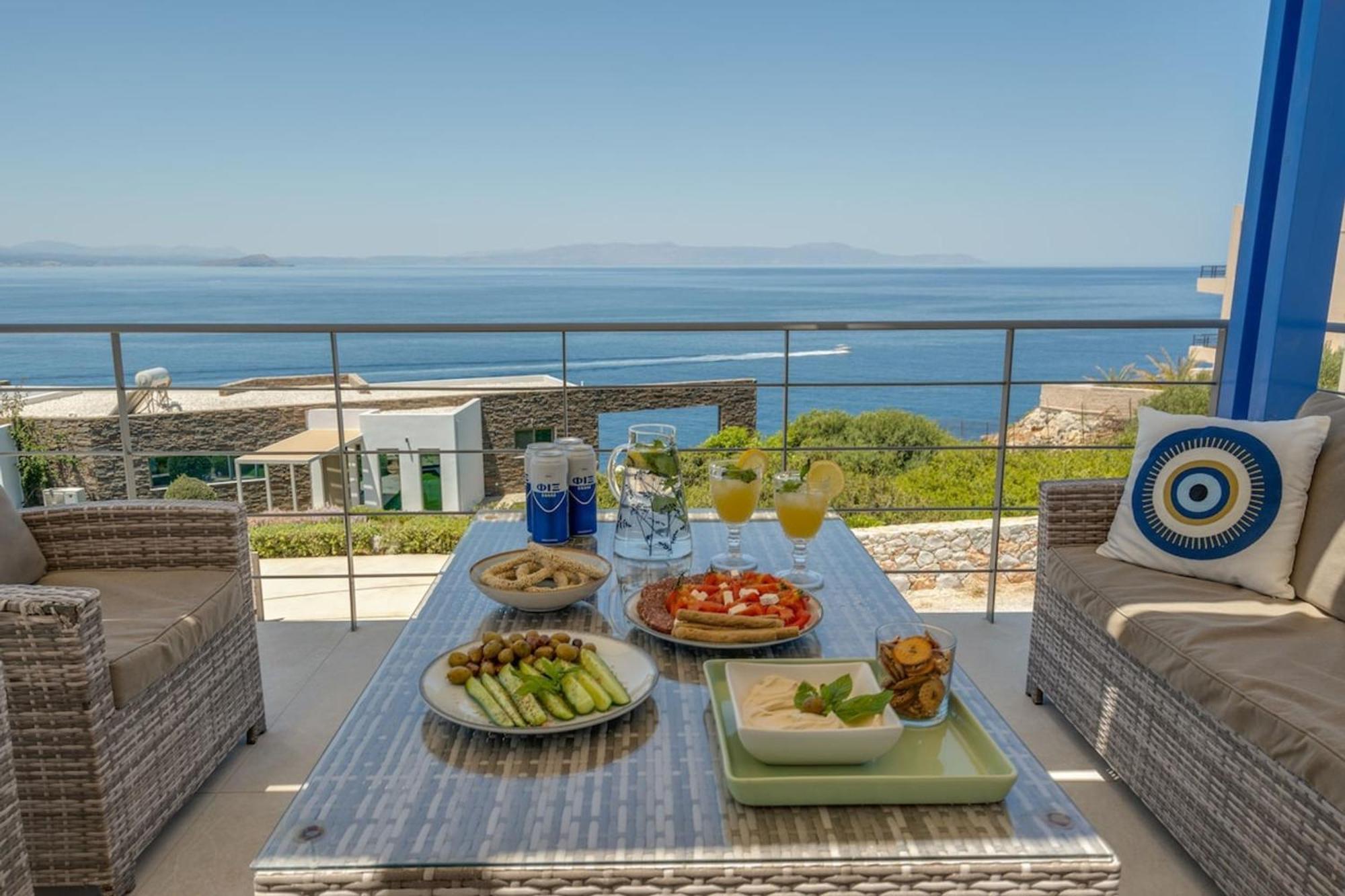 Villa Hemera Ocean View Private Heated Pool Chorafakia Dış mekan fotoğraf