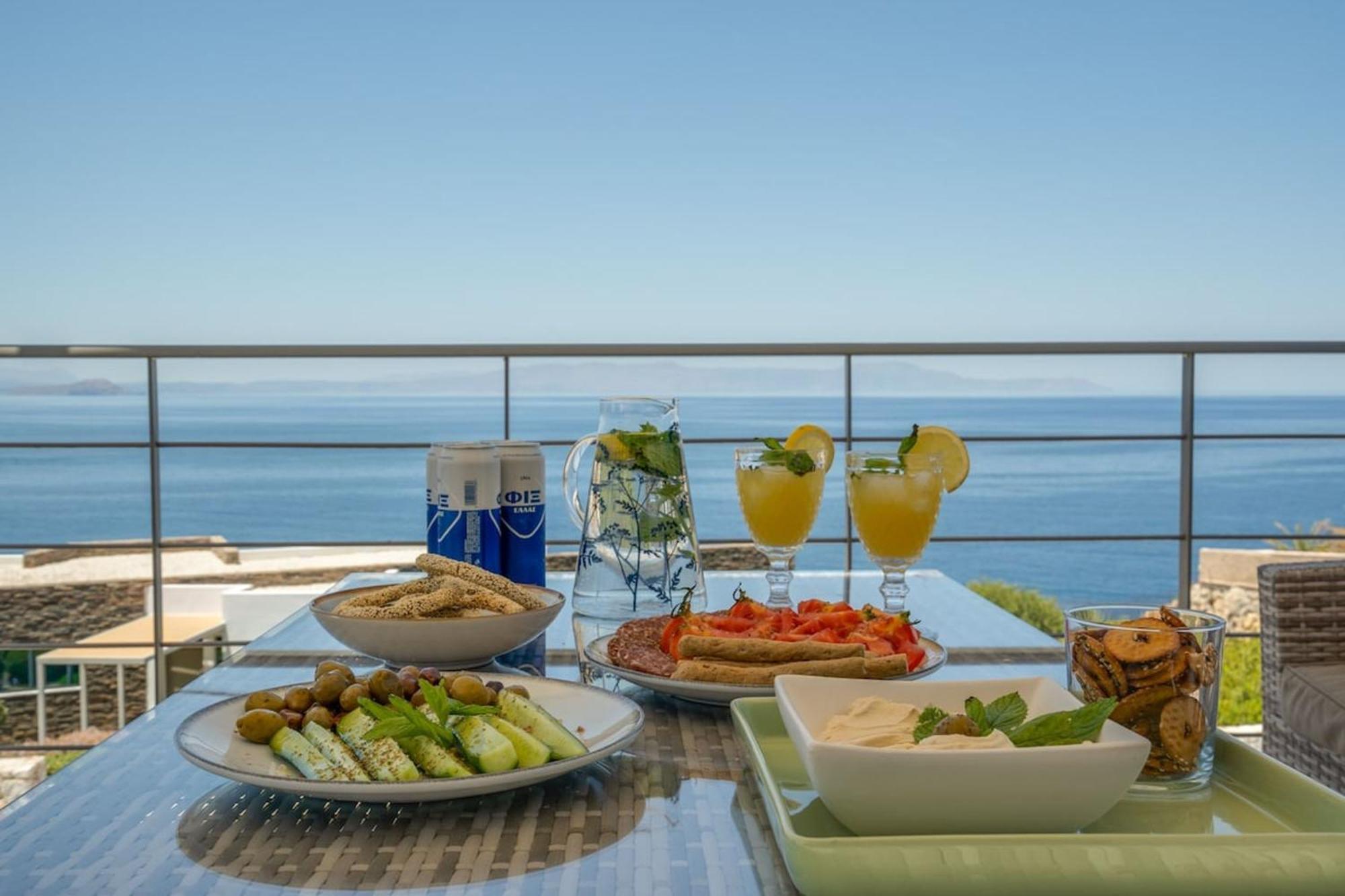 Villa Hemera Ocean View Private Heated Pool Chorafakia Dış mekan fotoğraf