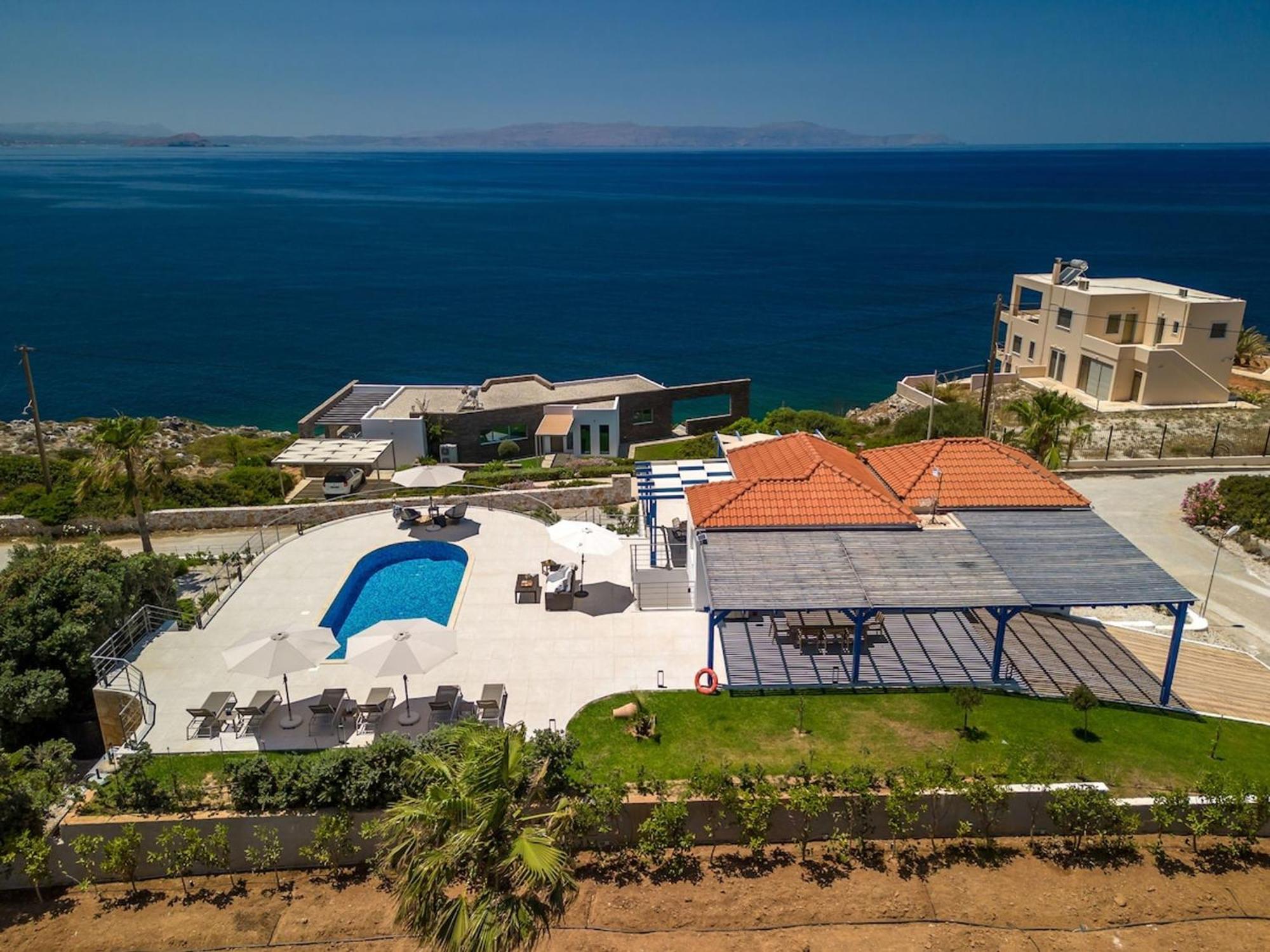 Villa Hemera Ocean View Private Heated Pool Chorafakia Dış mekan fotoğraf