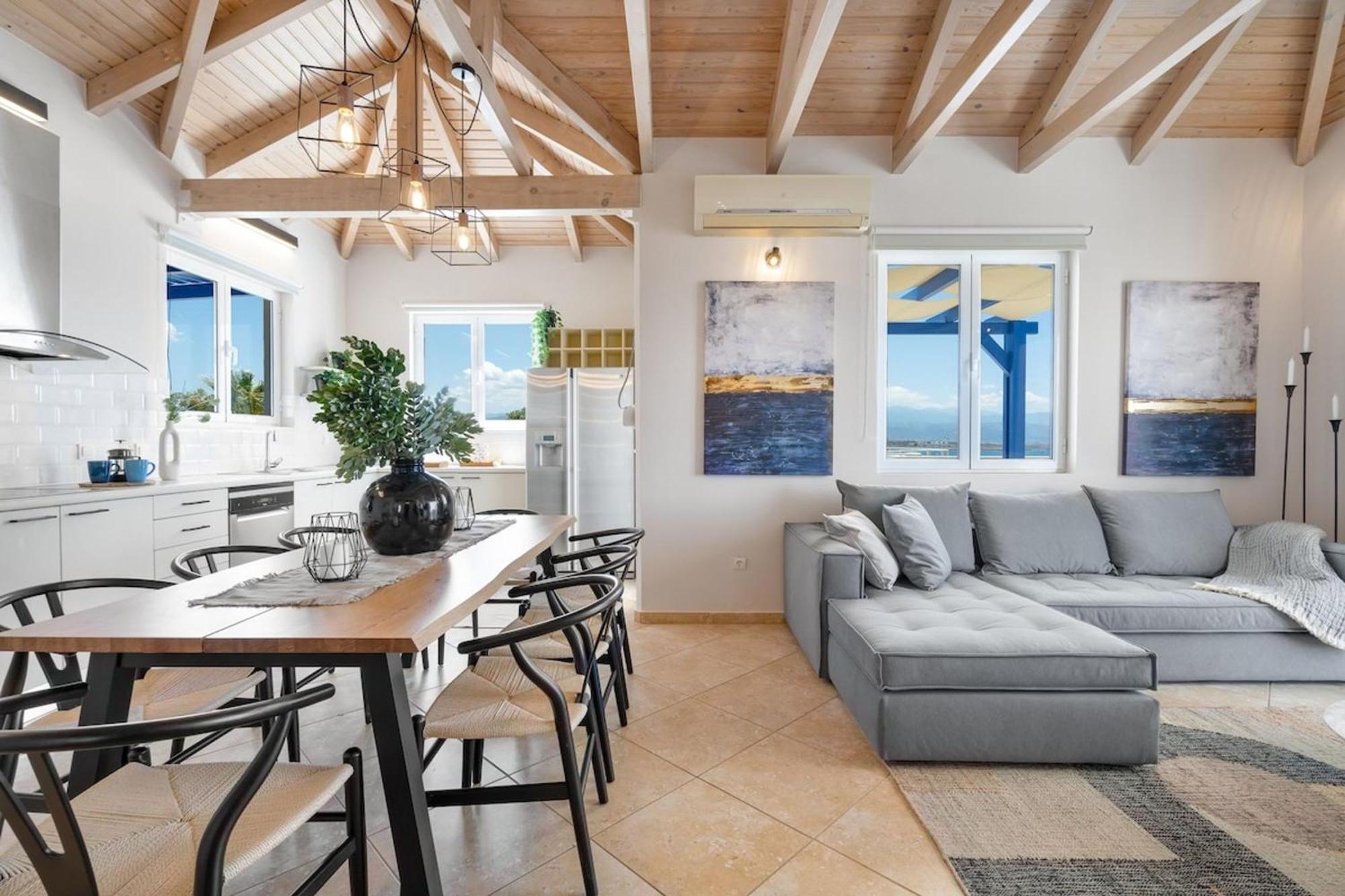 Villa Hemera Ocean View Private Heated Pool Chorafakia Dış mekan fotoğraf